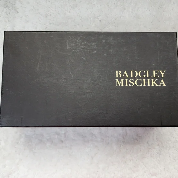 Bagley Mischka Bryon heels dress black fabric crystal decor leather sz 8.5 🎉HP - Picture 15 of 16